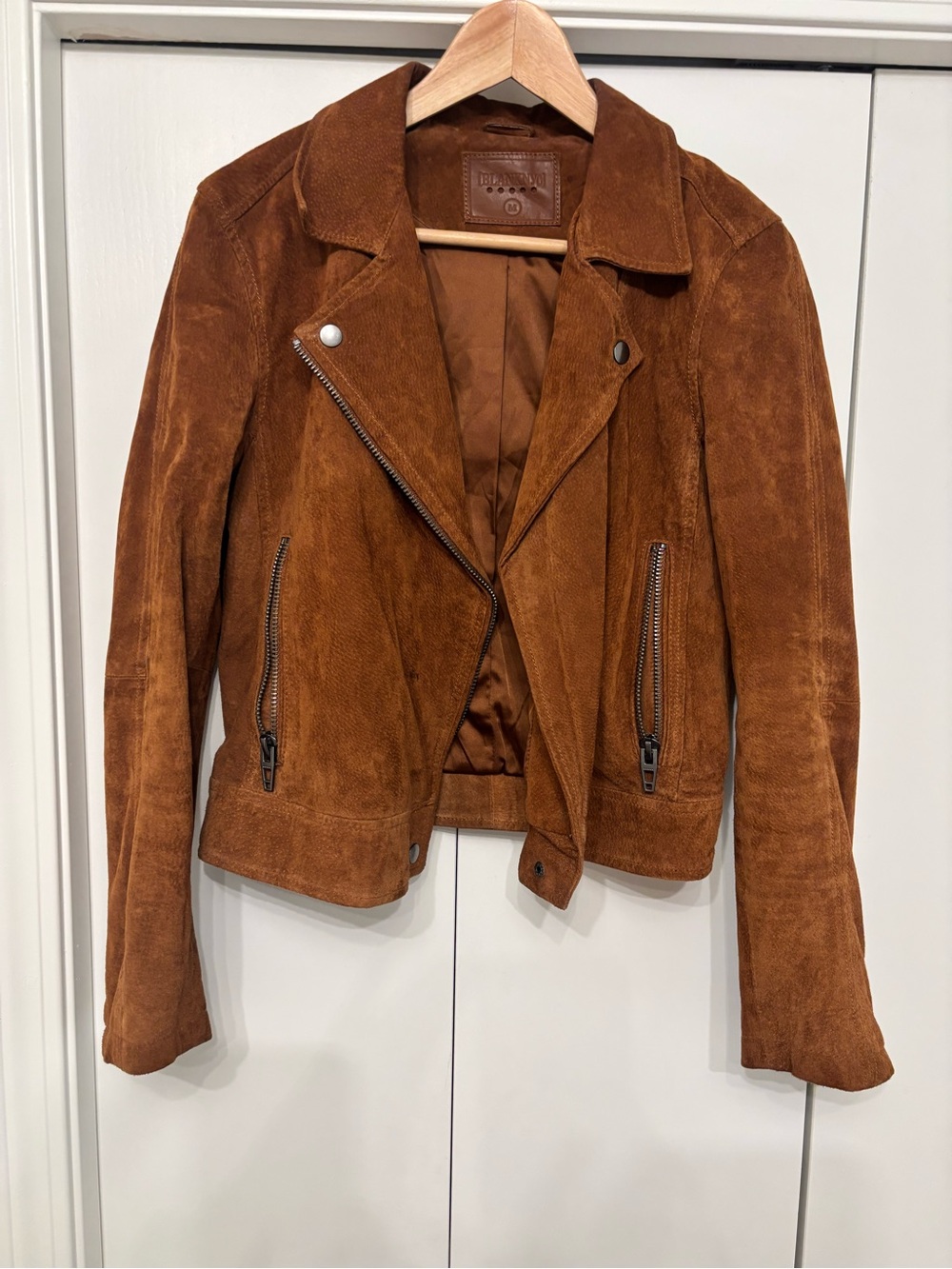 Blank NYC Brown Suede Moto Jacket